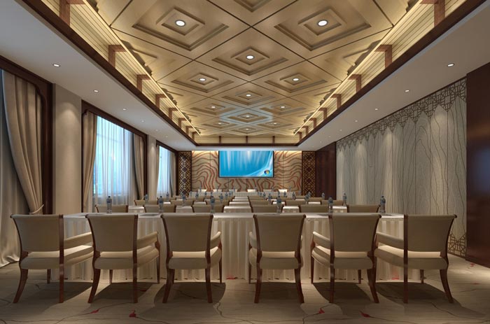 四星级商务酒店会议室装修设计案例效果图
